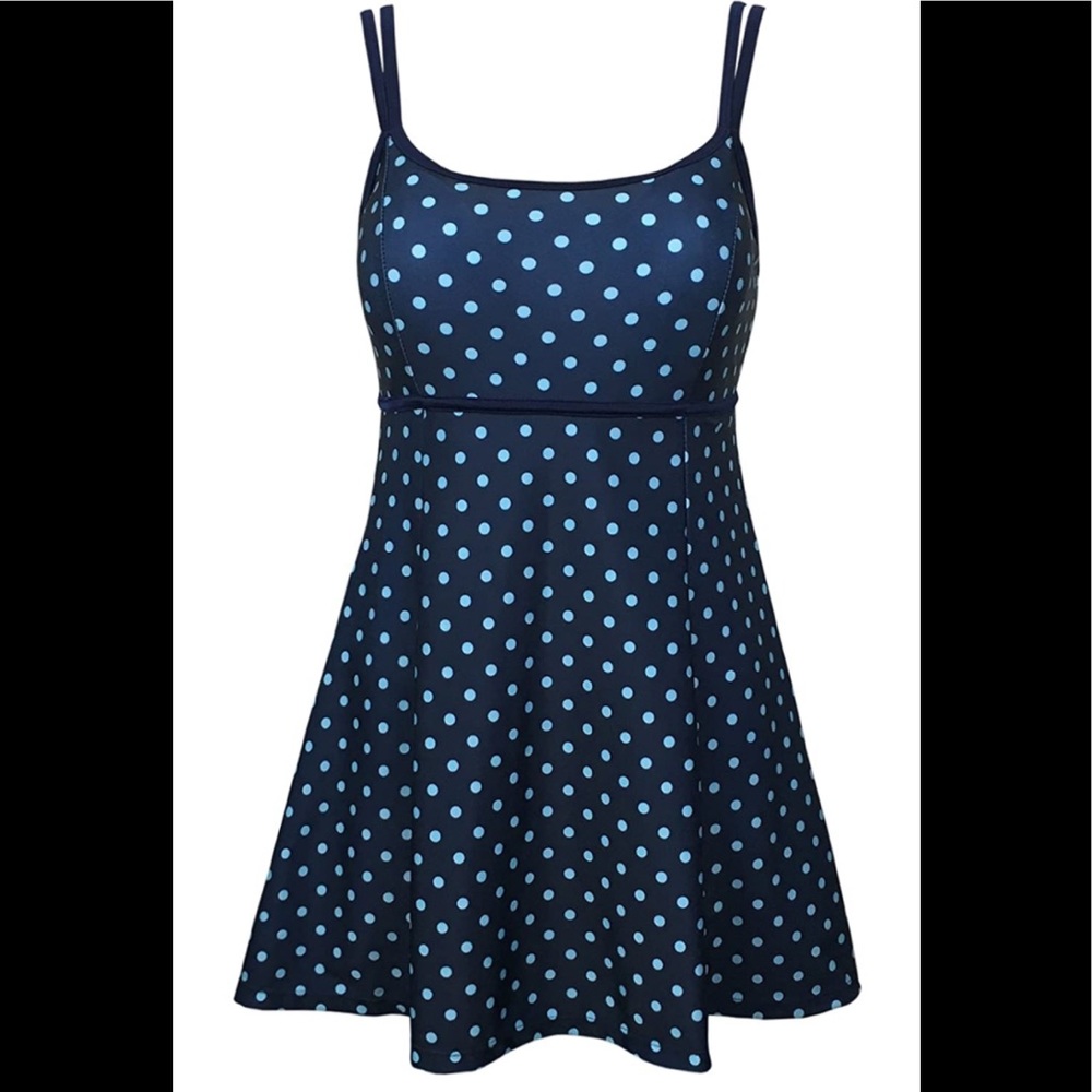 DANIFY Swimsuits One Piece Swim Dress Polka Dot Retro Size 56 (26)
